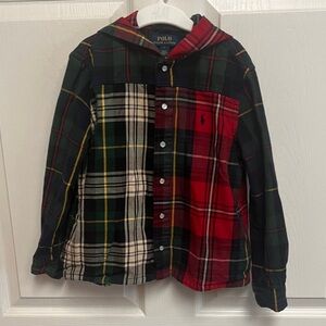 Polo by Ralph Lauren Kids Multicolor Plaid Pearl Button Down Shirt with Pockets.